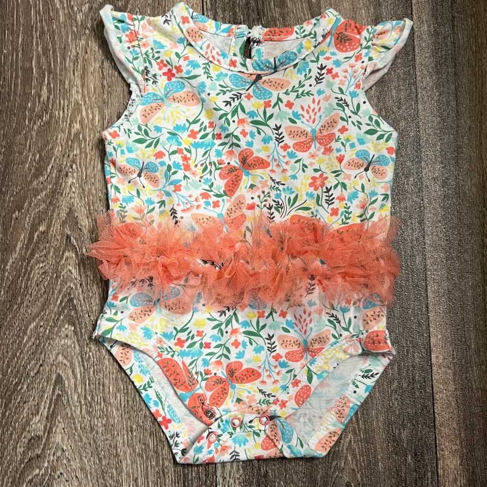 Baby Essential Girls Summer Onsie with Tulle waist | Size 12 M